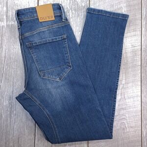 DU/ER L2X Slim Fit Jeans Mens 29 Blue Medium Wash Performance Denim